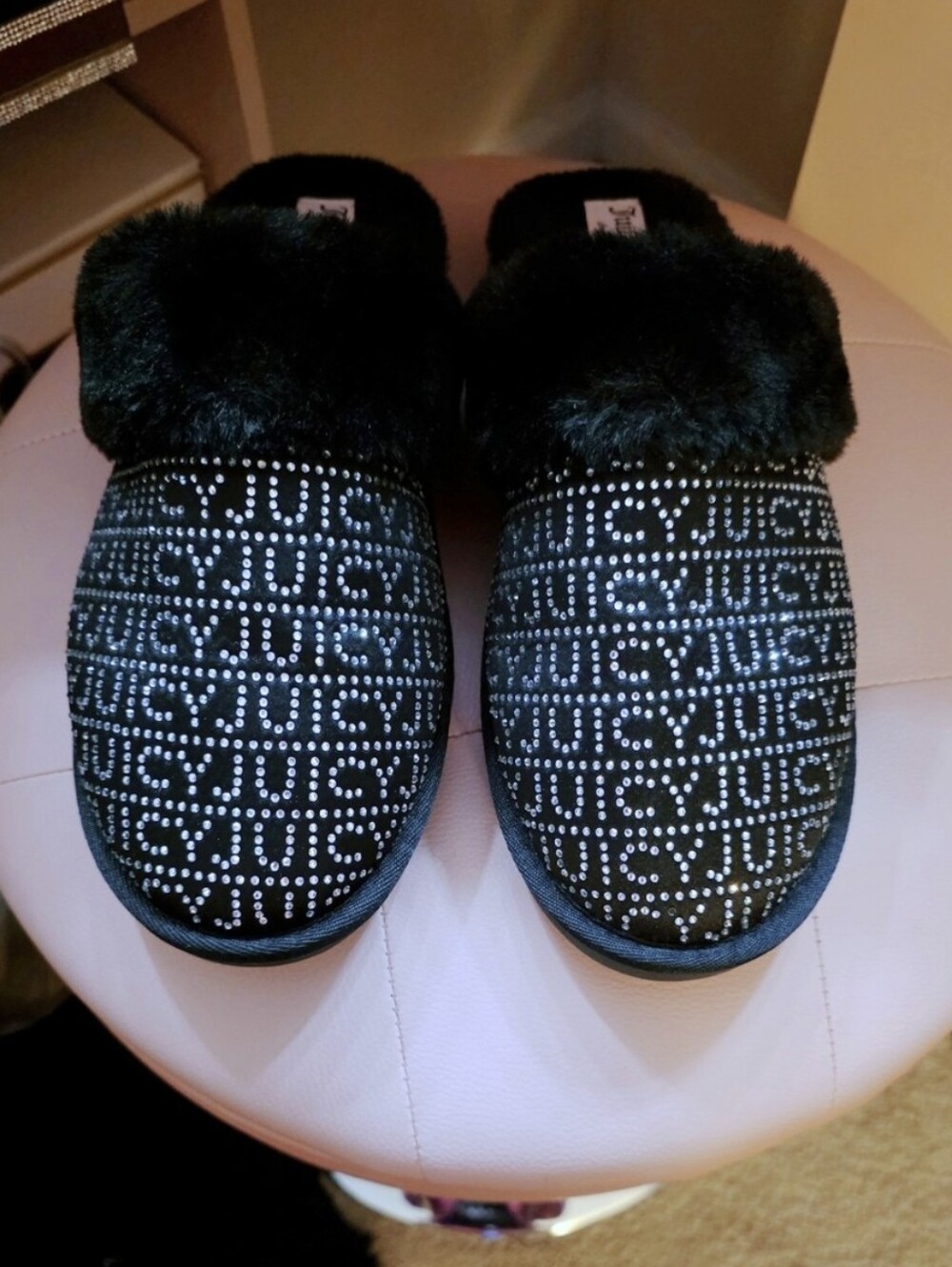 Juicy Couture Rhinestone House Slippers